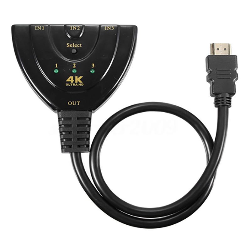 سوییچ HDMI HD-4K مدل کابلی 3 به 1 دستی